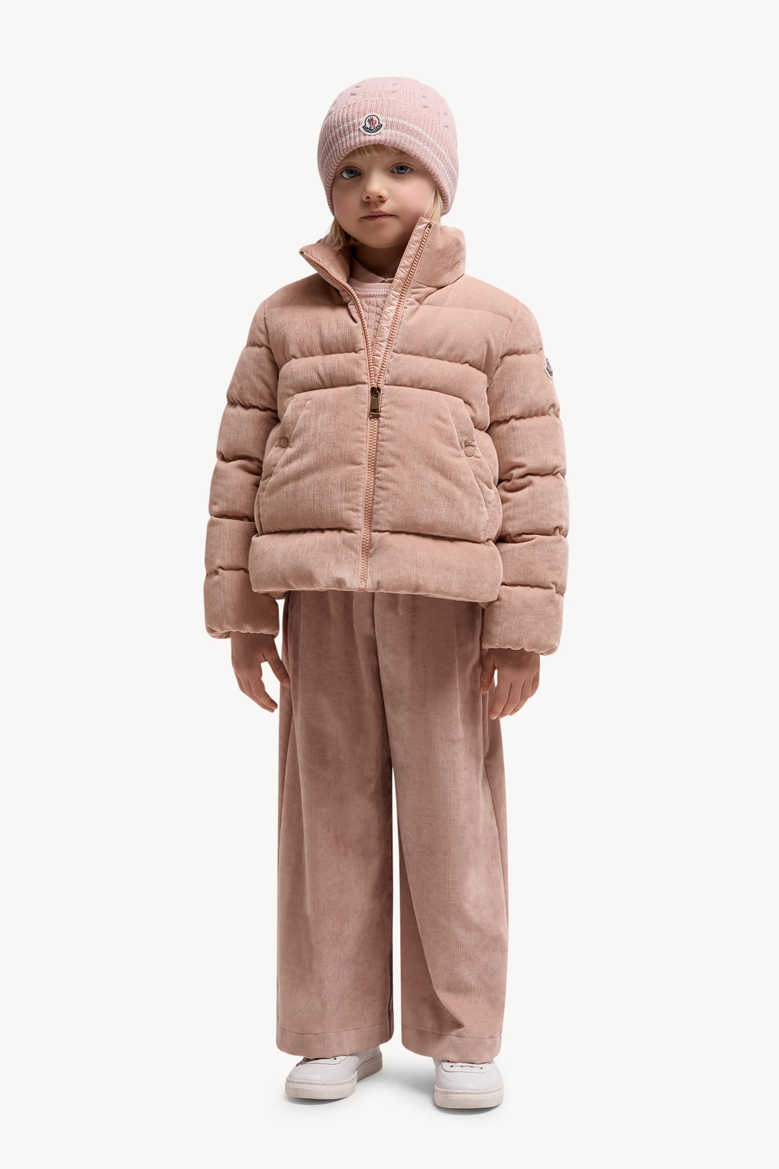 Marth Corduroy Down Jacket Girl Rose Pink Moncler 2